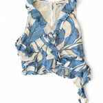 Walter Baker Anthropologie Valerie Ruffle Top Paradise Palm Large NWT Photo 2