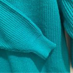 Vintage Darian Teal Knit Acrylic Sweater Dress Small S Photo 2