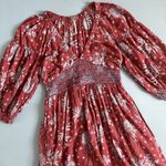 Free People Golden Hour Floral Print Smock Waist Wine Combo Maxi Dress Photo 5