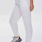 Forever 21 Thermal Ribbed Knit High Waist Sunny Joggers Athletic Pants White NEW Photo 3