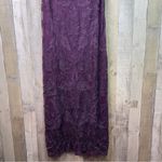 J’s Collections Size 10 Beaded Soutache Evening Gown Dark Plum Short Sle… Purple Photo 4