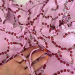 Victoria's Secret  Angels Slip Dress M Pink Satin Babydoll Red Roses Valentines Photo 3