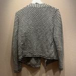 Chico's Chico’s Women’s Black and White Open Cardigan Sweater Blazer Stye Size 1 or 8 Photo 5