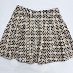 Pura Vida Brown Tan And Cream Tweed Pleated Button Front Mini Skirt Size 12 NEW Photo 6