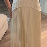 FashioNova Daniella Lace Corset Pleated Maxi Dress - Cream Photo 3