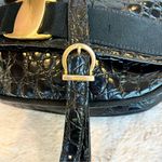 Salvatore Ferragamo Ferragamo Vala Black Croco Embossed Crossbody Bag Photo 12