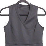 Halara V Neck Sleeveless Side Zipper Pleated Mini Golf Dress Black Small Photo 3