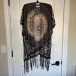 Woven Heart  Women's Mandala Boho Beach Duster,‎ Kimono Fringe Bottom Size Large Photo 2