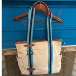 Gap  Women's Tote Bag, One Size, Beige & Teal circa 2006 Photo 0