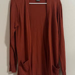 Matty M Women's Burnt Orange Cardigan Sweater Brown Size M Photo 0
