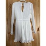 Lulus NWT  Embrace Your Beauty Ivory Pleated Long Sleeve Skort Romper Chic Sz S Photo 4
