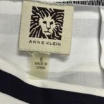 Anne Klein Cotton Blend Pencil Skirt Black White Striped Zip Pockets Womens 6 Photo 9