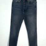 RE/DONE REDONE Sz 25  70s Stove Pipe Cropped straight Leg Jeans Button Fly Photo 1