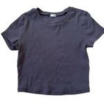 Garage Gray Ribbed Crop Top Women's Size Small | 6-33 Photo 2