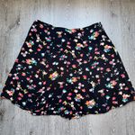 Carole Little Button Front Floral Mini Skirt Black Multicolor No Stretch Small Size undefined Photo 1