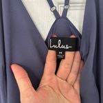 Lulus  Here's To Us Maxi Wrap Dress in Granite Blue Size Medium Photo 4