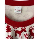 Hanna Andersson Red & White Holiday Christmas Reindeer Pajama Top Small Photo 2