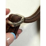 Fossil  Signature Marlow Crossbody Bag Brown Floral Leather Trim Fabric 8.5"x9" Photo 3