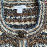 Dress Barn Vintage Silk Blend Striped Cardigan Sweater Button Small Photo 2