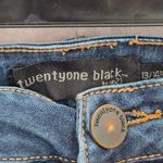 Rue 21 Twentyone Black Blue Denim Pants Straight Stretch Skinny Jeans 13/14R Photo 6