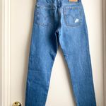 Levi's Wedgie Icon High Rise Button Fly Distressed Straight Leg Jeans Photo 2