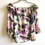 J.Crew Mercantile Blouse Floral Ruffled Neck Top Sz XL EUC Off Shoulder Photo 11
