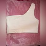 Girlfriend Collective  Ivory Bianca One Shoulder Bra Size Small NWOT Photo 1
