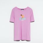 ZARA NWOT   X DISNEY BAMBI T SHIRT PURPLE SMALL Photo 6
