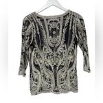 Ultra Pink Sheer Black Top With Gold  Overlay Snall Photo 2