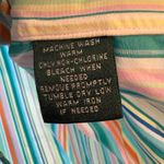 Ralph Lauren Lauren Striped Cotton Button Up Shirt Size Medium Photo 3
