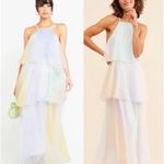 OPT Elena Tiered Maxi‎ Dress Pastel, size S Blue Photo 2
