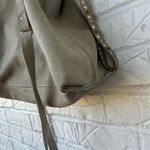 IO Pelle Italia Women's Neutral Olive Gray Leather Shoulder Bag Zip Closure Photo 9