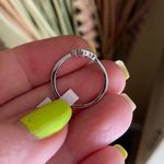 White Gold Sterling Silver Cross CZ Ring sizes 4,10 Photo 5