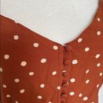 Madewell  EUC 6 burnt orange Polka Dot Button-Up Cami Top Photo 1