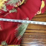 Free People Malibu Short Sleeve Romper XS Maroon Tropical Print Vacation Casual Photo 10