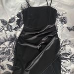 Windsor  Black Satin Bodycon Mini Dress Photo 0