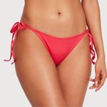 Frederick's of Hollywood Cheeky Bikini Tie Waist Swim Bottom Medium Geranium NWT Photo 0