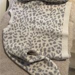 Plush Gray and Cream Sweater Photo 3