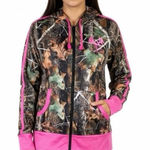 Prairie Buck Long Leaf Camo Jacket Size L Brown Pink Full Zip Hunting Cabincore Size L Photo 0