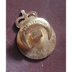 VTG Civil Defence Corps Enamel Hat Lapel Pin Badge Queens Crown Lion Gold Tone Photo 2