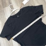 Quince  Fitted Tshirt organic cotton stretch jersey crop womens Black (large) Photo 2