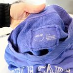 Aerie Self Care Club Oversized Pullover Graphic Sweatshirt Blue Periwinkle XS Photo 1