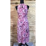 Ann Taylor Vintage  Silk Floral Midi Dress PSize 8P Y2K Occasion Romantic Church Photo 1
