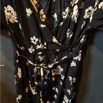 Gap Maternity Black and Cream Floral Midi Dress Photo 1