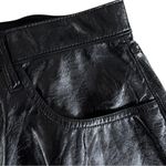 Abercrombie & Fitch EUC Faux Leather 90s Straight Ultra High Rise Pants Black 16 Photo 7