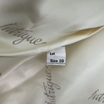 Intrigue 80s De Ball Luxury Fabric Cream Faux Fur Coat Sz 10 Vintage Union Made Photo 10