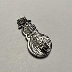 Lia Sophia Signed  Rhinestone Enameled Christmas Snowman Silver Tone Brooch Pin Photo 4