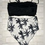 SheIn Black and White Palm Print Bikini Photo 1