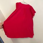 Market & Spruce  STITCH FIX Plus Size Cleve Flutter Sleeve Blouse Raspberry Pink Photo 13