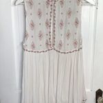 Free People  Embroidered Diamond V-Neck Tank Top W-658 Size S Photo 7